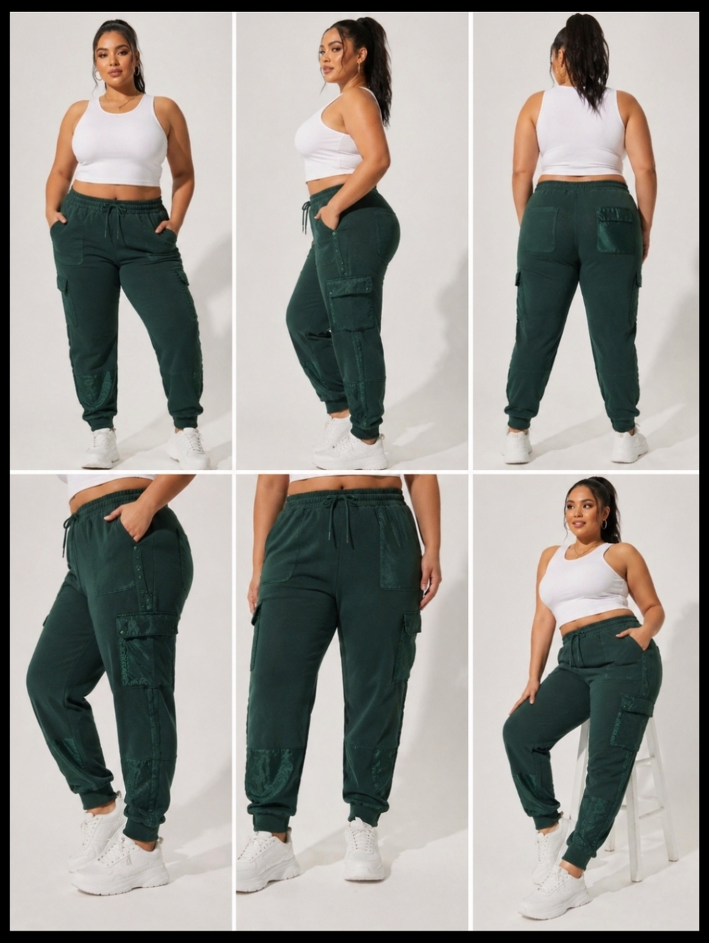 Adidas x Ivy Park Green Cargo Jogger Sweatpants Women’s XL